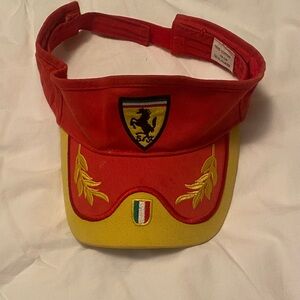 Ferrari Red and Yellow Embroidered Visor